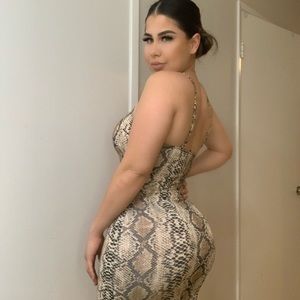 Fashion Nova Mini Snake Dress